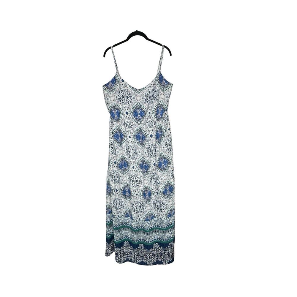 Skies Are Blue Womens Maxi Dress XXL Floral Cottagecore Smocked Paisley Feminine
